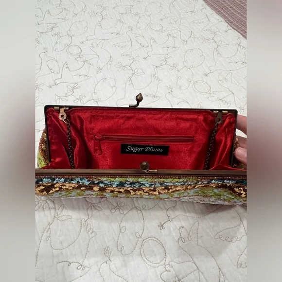 Multicolored Beaded/Sequin Clutch - Picture 4 of 5